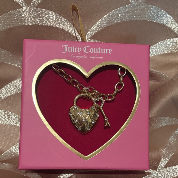 Juicy Couture Jewelry - Juicy Couture Gold Heart and Key Necklace (retails at $100)